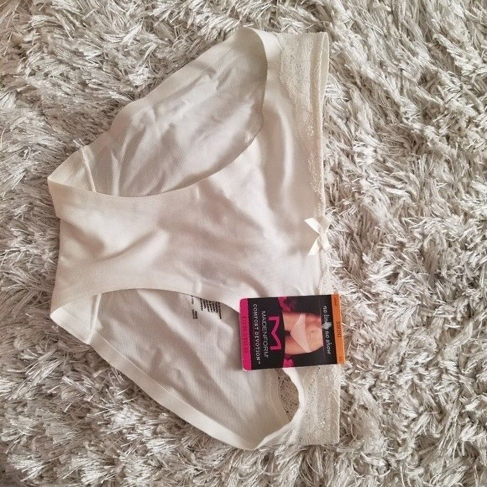 Maidenform deadstock silkies off white bikini panties No lines no show panty - Picture 5 of 16